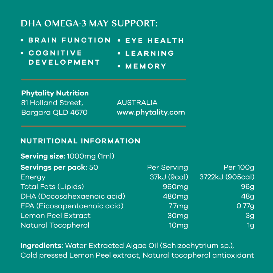 KIDS Clean Omega-3 DHA Dropper Bottle 50ml