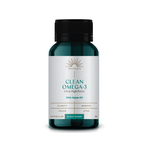Clean Omega-3 DHA Capsules 60-pack by Phytality